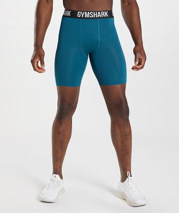 Pantalones Cortos Gymshark Element Baselayer Hombre Azules | CO 3806BEX